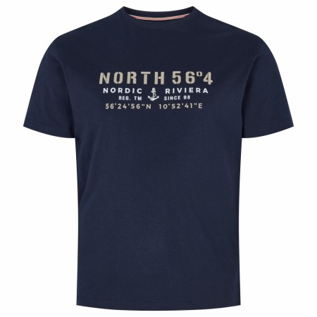 North 56°4 Printed T-skjorte Marine XXL-8XL