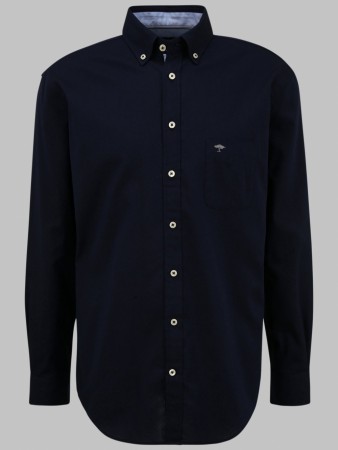 Fynch-hatton Marineblå Skjorter Winter Basic Shirt Navy Blue M+XXL